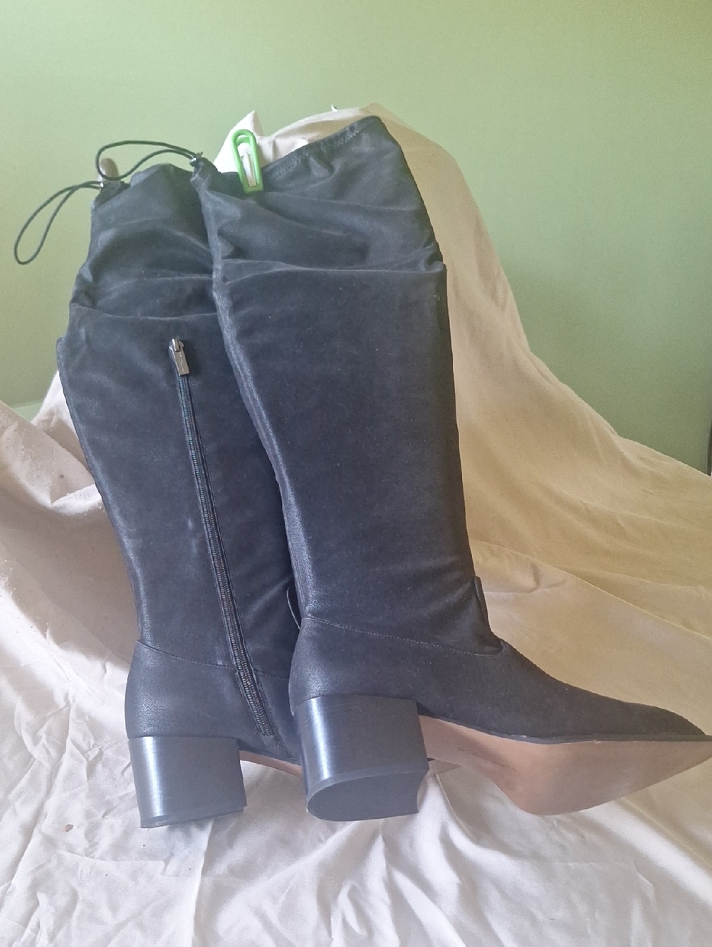 BCBGeneration Women's Black Over-the-Knee Block Heel Boots